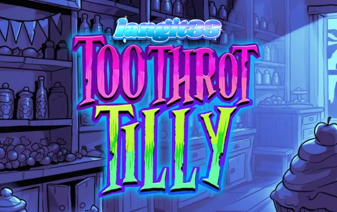 Tampilan visual slot Toothrot Tilly dengan tema permen dan pertempuran neon.