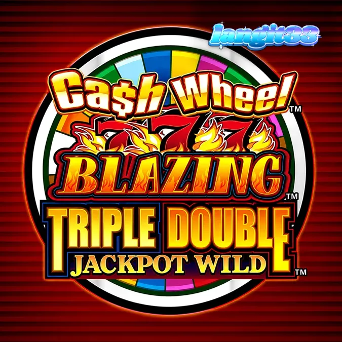 Tampilan visual mesin slot Cash Wheel Blazing 777 dengan nuansa retro